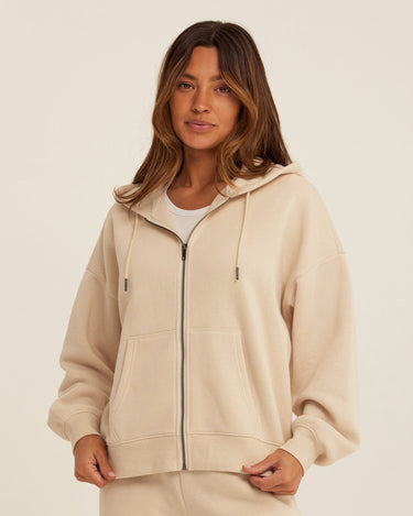 Corissa Triblend Fleece Zip Hoodie Womens Outerwear Sweatshirt Threads 4 Thought 