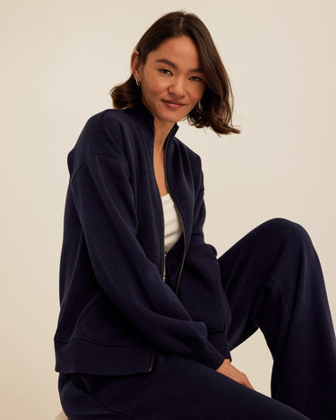 Delacey Triblend Fleece Zip Jacket Womens Outerwear Sweatshirt Threads 4 Thought 