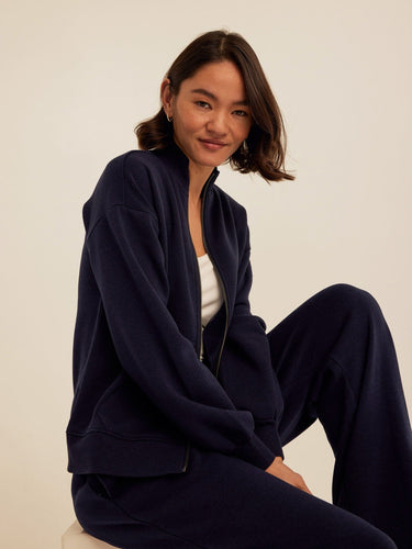 Delacey Triblend Fleece Zip Jacket Womens Outerwear Sweatshirt Threads 4 Thought 