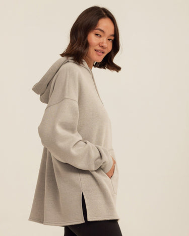 Missy Triblend Fleece Pullover Hoodie Womens Outerwear Sweatshirt Threads 4 Thought 