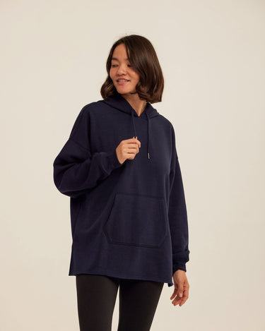 Missy Triblend Fleece Pullover Hoodie Womens Outerwear Sweatshirt Threads 4 Thought 