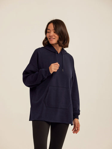 Missy Triblend Fleece Pullover Hoodie Womens Outerwear Sweatshirt Threads 4 Thought 