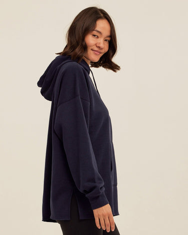 Missy Triblend Fleece Pullover Hoodie Womens Outerwear Sweatshirt Threads 4 Thought 