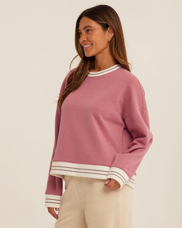 Jahmeera Triblend Fleece Collegiate Pullover Womens Outerwear Sweatshirt Threads 4 Thought 