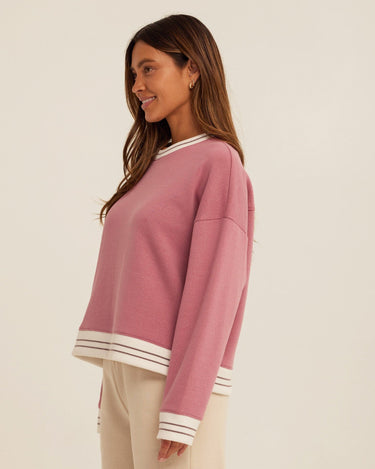 Jahmeera Triblend Fleece Collegiate Pullover Womens Outerwear Sweatshirt Threads 4 Thought 