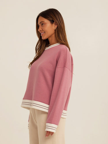 Jahmeera Triblend Fleece Collegiate Pullover Womens Outerwear Sweatshirt Threads 4 Thought 