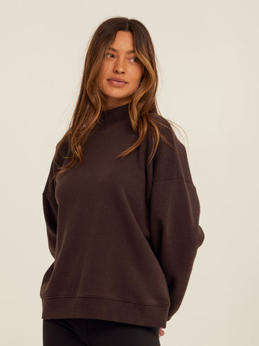 Karlie Triblend Fleece Mock Neck Pullover Womens Outerwear Sweatshirt Threads 4 Thought 