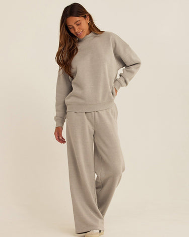 Karlie Triblend Fleece Mock Neck Pullover Womens Outerwear Sweatshirt Threads 4 Thought 