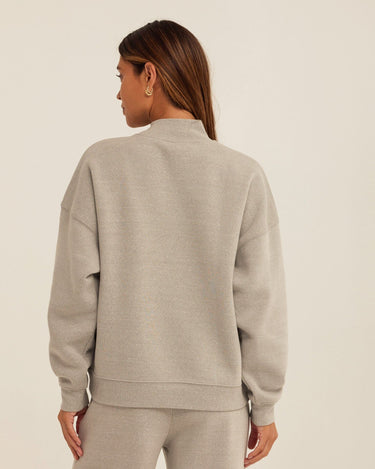 Karlie Triblend Fleece Mock Neck Pullover Womens Outerwear Sweatshirt Threads 4 Thought 