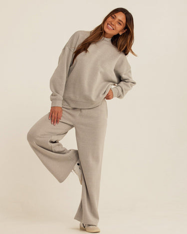 Karlie Triblend Fleece Mock Neck Pullover Womens Outerwear Sweatshirt Threads 4 Thought 