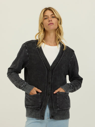 Demetria Terry Mix Sweater Cardigan Womens Outerwear Sweater Threads 4 Thought 