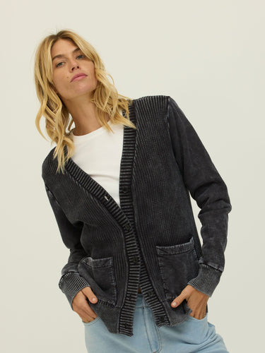 Demetria Terry Mix Sweater Cardigan Womens Outerwear Sweater Threads 4 Thought 