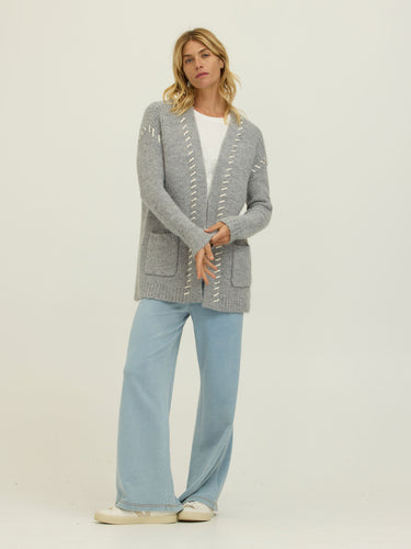 Elsabeth Comfy Rope Stitch Sweater Cardigan Womens Outerwear Sweater Threads 4 Thought 