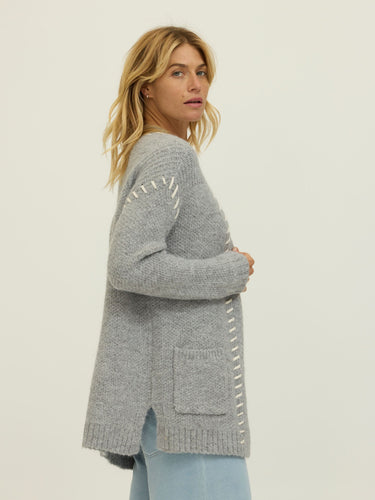 Elsabeth Comfy Rope Stitch Sweater Cardigan Womens Outerwear Sweater Threads 4 Thought 