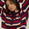 Katalia Cabin Stripe Boucle Mock Neck Pullover Womens Outerwear Sweater Threads 4 Thought 