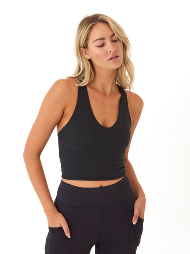 Zorah Eco Compression Longline Sports Bra Womens Tops Sports Bra Threads 4 Thought 