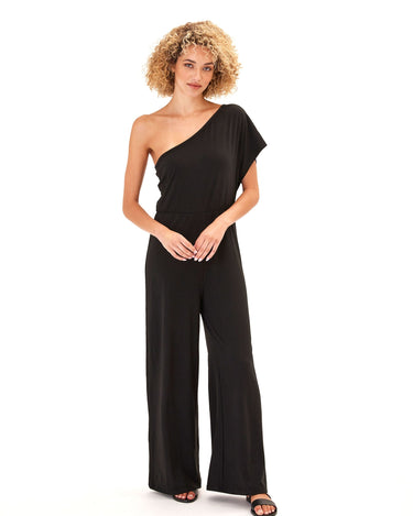 Shivani Luxe Jersey One-Shoulder Jumpsuit Womens Rompers Threads 4 Thought 