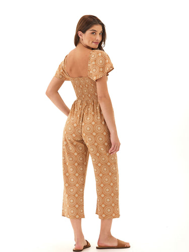Lucille Medallion Print Woven Jumpsuit Womens Rompers Threads 4 Thought 