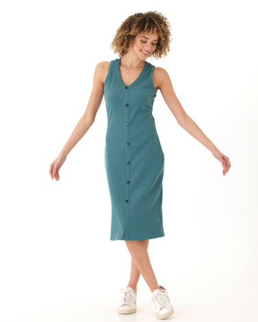 Threads 4 Thought Women's Micah Organic Rib Tank Midi Dress L in Watercress, Size L Threads 4 Thought Women's Micah Organic Rib Tank Midi Dress L in Watercress, Size L