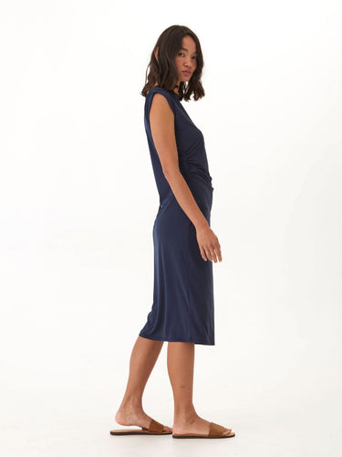Leoni Luxe Jersey Ruched Midi Dress Womens Dresses Threads 4 Thought 