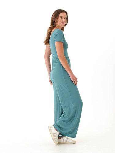 Cori Luxe Jersey Short Sleeve Jumpsuit Womens Rompers Threads 4 Thought 