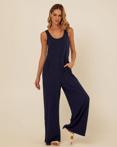 Eira Smocked Jersey Jumpsuit Threads 4 Thought 