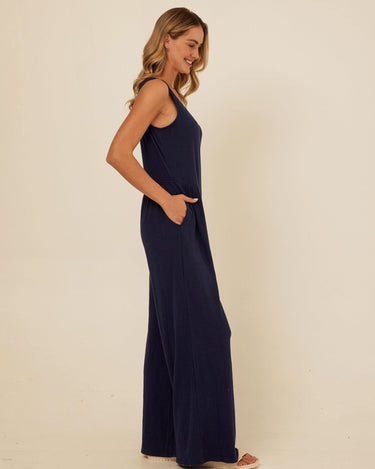 Eira Smocked Jersey Jumpsuit Threads 4 Thought 