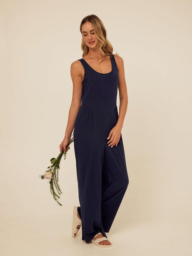 Eira Smocked Jersey Jumpsuit Threads 4 Thought 