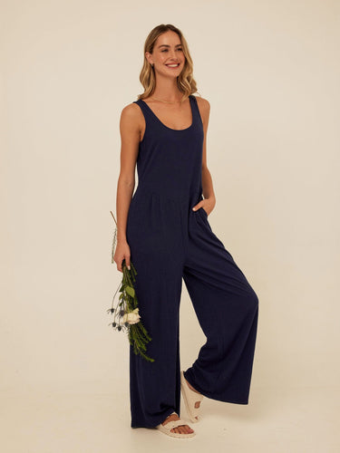 Eira Smocked Jersey Jumpsuit Threads 4 Thought 