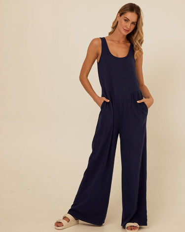 Eira Smocked Jersey Jumpsuit Threads 4 Thought 