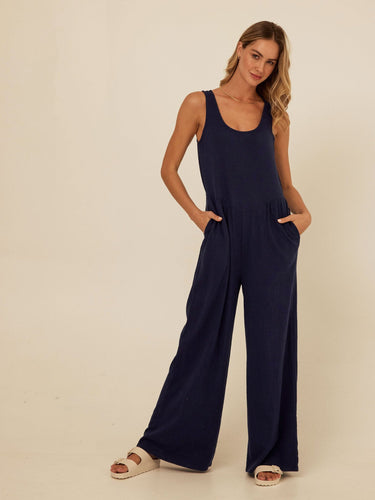 Eira Smocked Jersey Jumpsuit Threads 4 Thought 