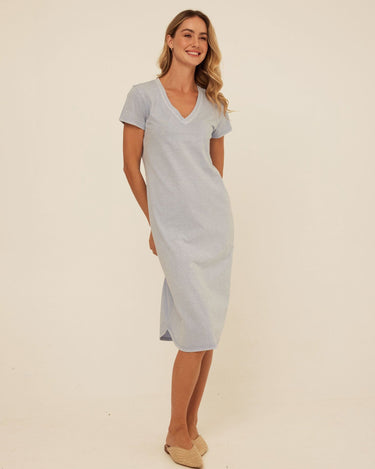 Ethel Mineral Wash Eco Jersey Midi Dress Threads 4 Thought 