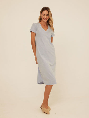 Ethel Mineral Wash Eco Jersey Midi Dress Threads 4 Thought 
