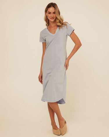 Ethel Mineral Wash Eco Jersey Midi Dress Threads 4 Thought 