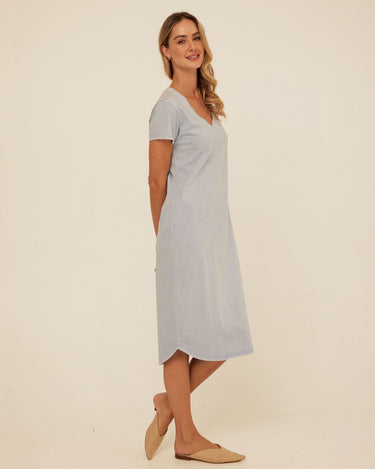 Ethel Mineral Wash Eco Jersey Midi Dress Threads 4 Thought 
