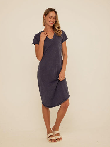 Ethel Mineral Wash Eco Jersey Midi Dress Threads 4 Thought 