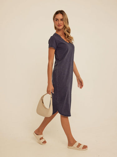 Ethel Mineral Wash Eco Jersey Midi Dress Threads 4 Thought 