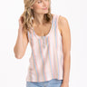 Syrena Woven Stripe Henley Tank Womens Tops Tanks Threads 4 Thought 