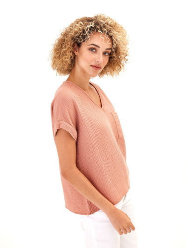 Celia Gauze Top Womens Tops Short Threads 4 Thought 
