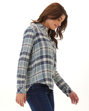 Prudence Bristol Plaid Woven Button-Up Shirt Threads 4 Thought 