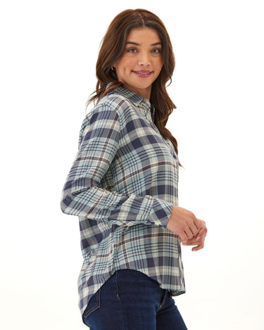 Prudence Bristol Plaid Woven Button-Up Shirt Threads 4 Thought 