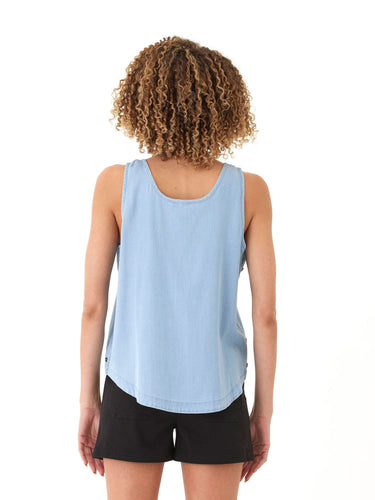 Clarice 2.0 Stretch Chambray Button Tank Womens Tops Tanks Threads 4 Thought 