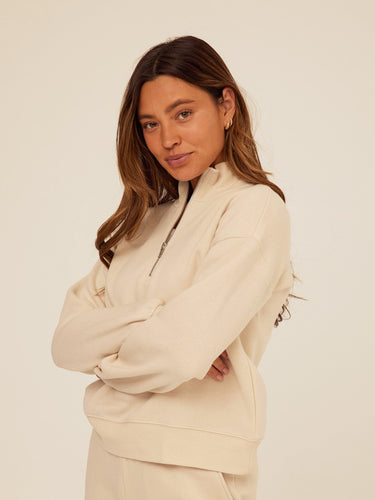 Constance Triblend Fleece Half Zip Pullover Womens Outerwear Sweatshirt Threads 4 Thought 