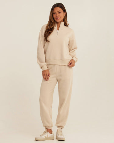 Constance Triblend Fleece Half Zip Pullover Womens Outerwear Sweatshirt Threads 4 Thought 