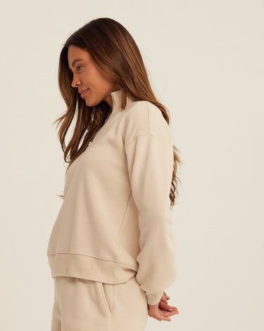 Constance Triblend Fleece Half Zip Pullover Womens Outerwear Sweatshirt Threads 4 Thought 