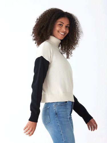 Avery Colorblock Turtleneck Sweater Threads 4 Thought 