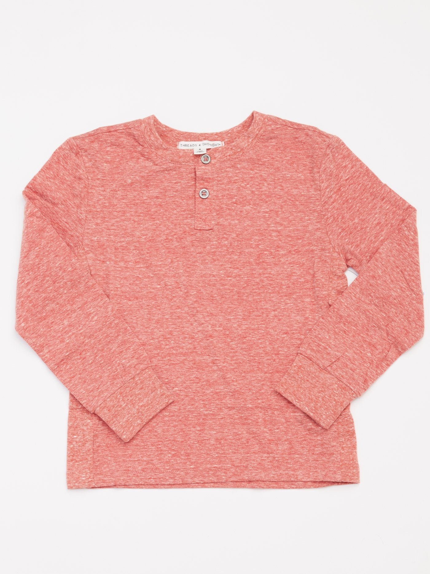Triblend Long Sleeve Henley Boys Tops Threads 4 Thought