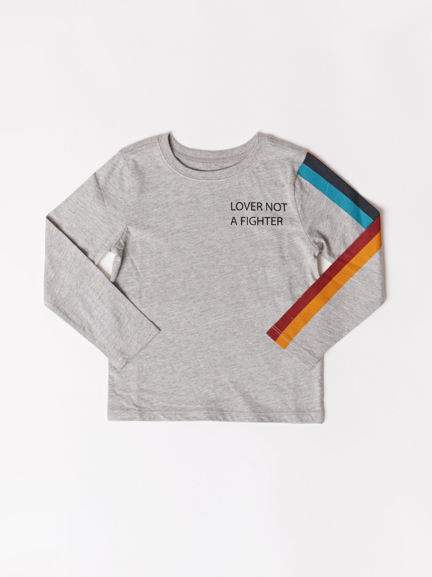 Toddler Stripe Graphic Ls Tee Boys Tops Theo+Leigh 