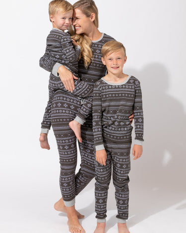 Women's Snowflake Fair Isle Pajama Set Family Jammies Theo+Leigh 
