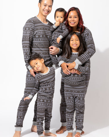 Kids Snowflake Fair Isle Pajama Family Jammies Theo+Leigh 